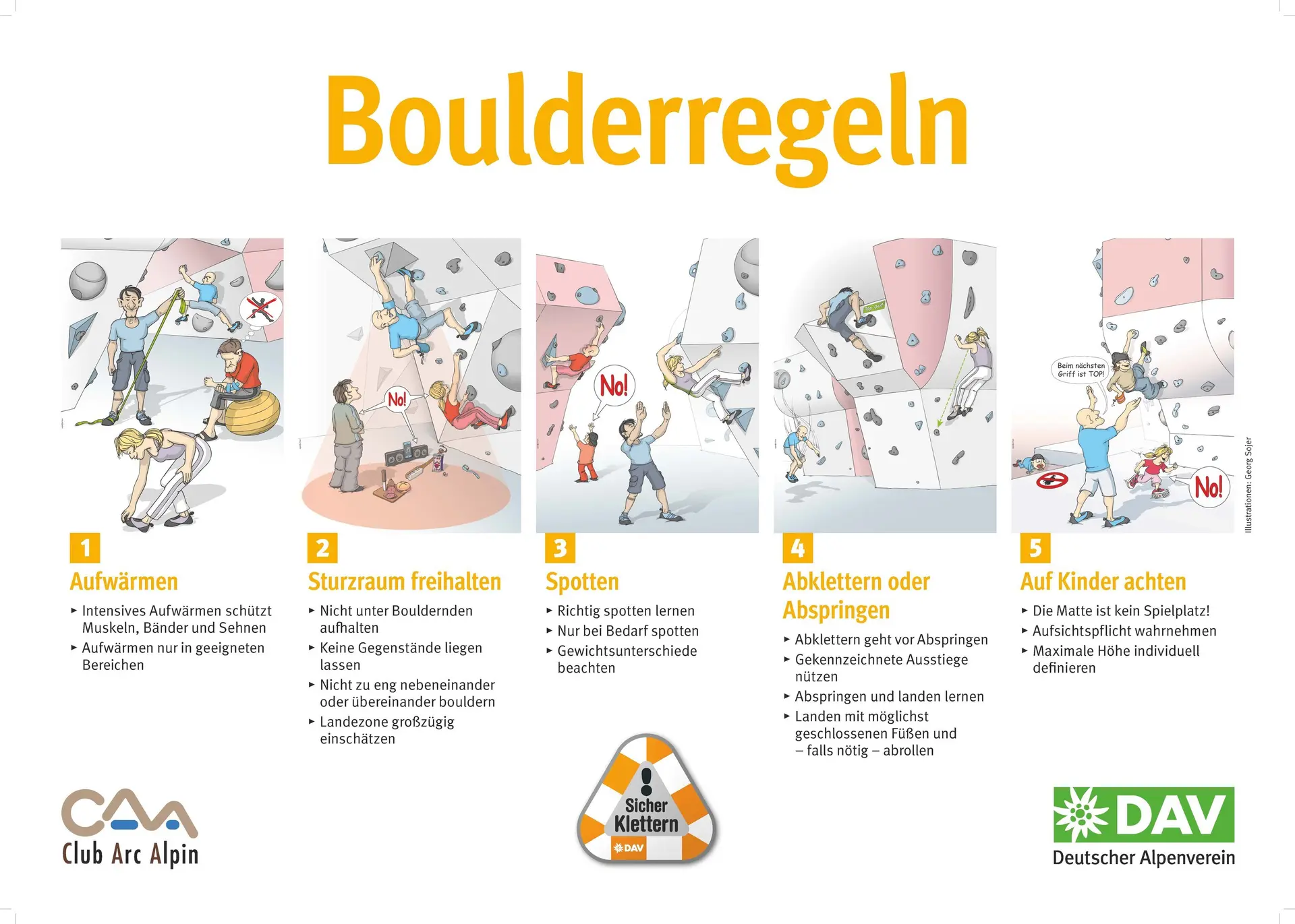 Boulderregeln zum sicher bouldern | © DAV